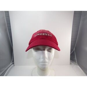 Savannah‎ Hat Men's Adjustable Red Cotton Classic Dad Cap